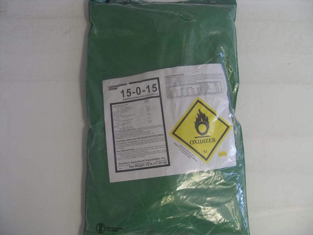 15-0-15 Soluble Fertilizer with 11% Calcium - 25 Lb 15-0-15 Soluble Fertilizer with 11% Calcium - 25 Lb