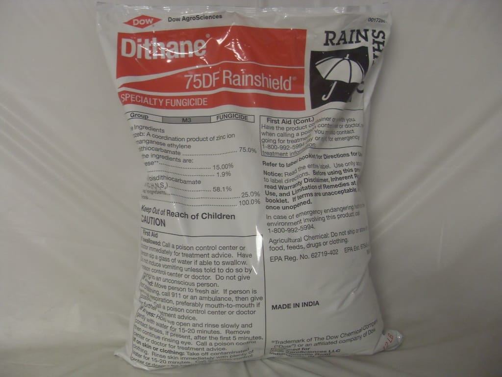 Dithane 75DF Rainshield Mancozeb 75% Fungicide - 12 Lb Dithane 75DF Rainshield Mancozeb 75% Fungicide - 12 Lb