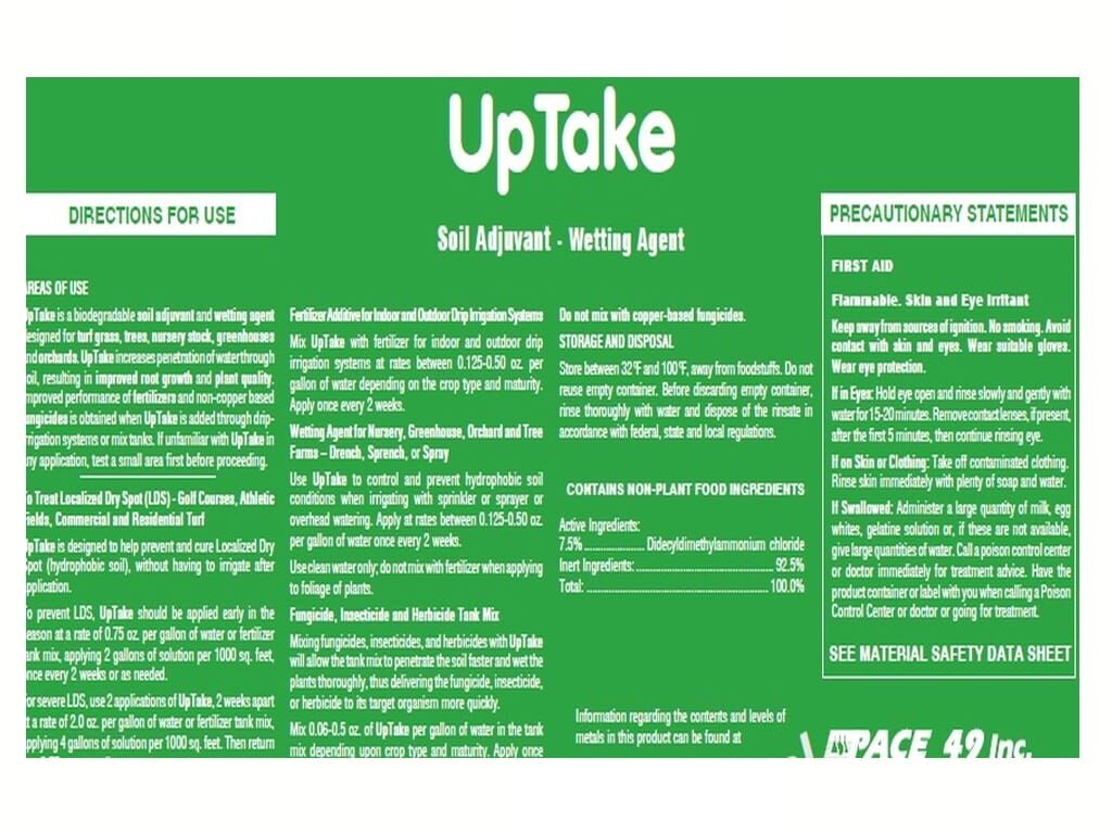UpTake Wetting Agent - 1 - 5 Gal UpTake Wetting Agent - 1 - 5 Gal