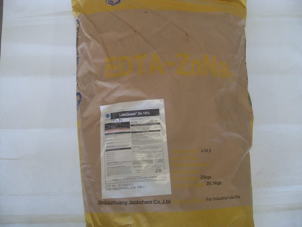 EDTA Chelated Zinc 15% Plant Nutritional - 55 Lb EDTA Chelated Zinc 15% Plant Nutritional - 55 Lb
