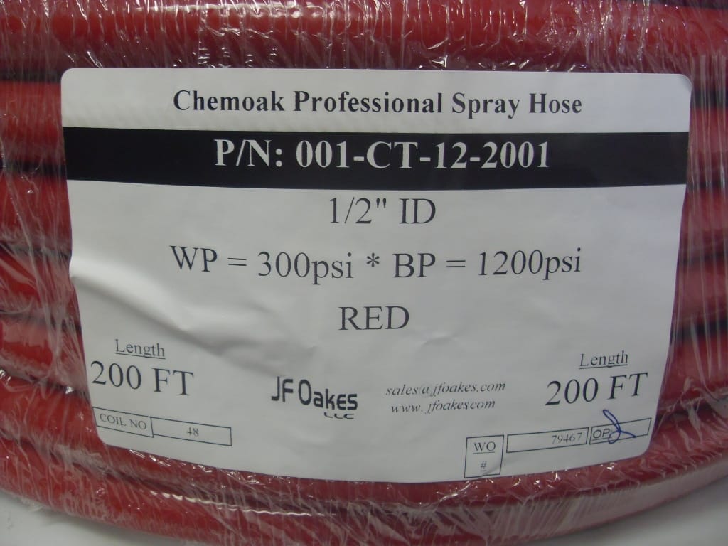 Chemtrol Red Spray Hose - 1/2 in x 200 ft 300 psi Chemtrol Red Spray Hose - 1/2 in x 200 ft 300 psi