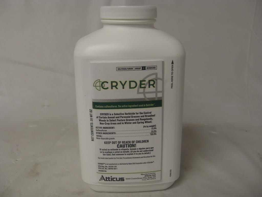 Cryder Herbicide Sulfosulfuron Generic Outrider - 20 oz