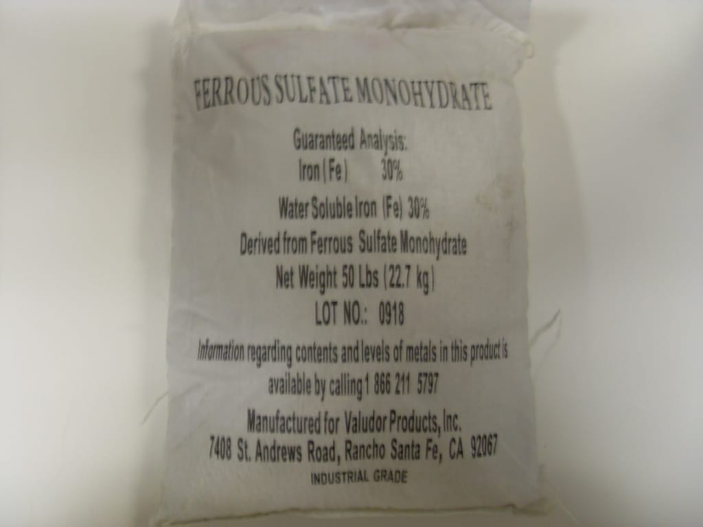 Iron Granules Ferrous Iron Sulfate - 5 - 50 Lb Iron Granules Ferrous Iron Sulfate - 5 - 50 Lb