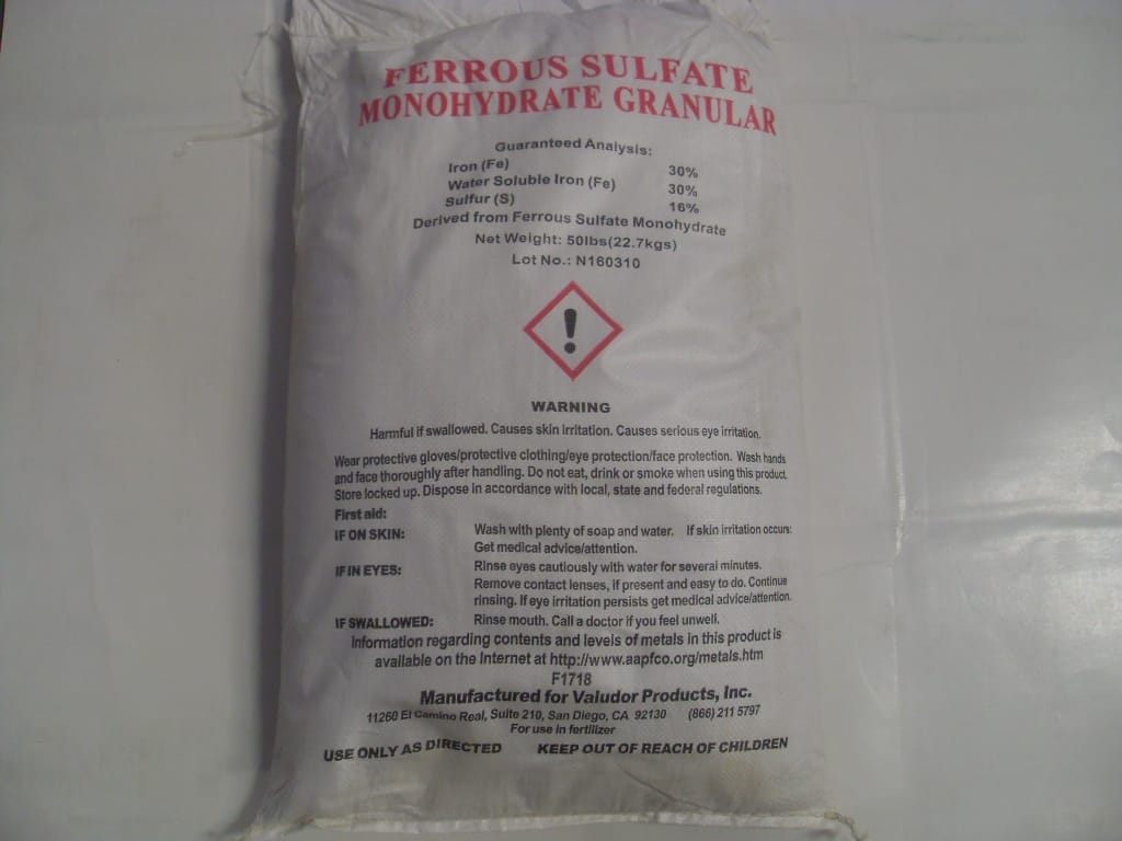 Iron Granules Ferrous Iron Sulfate - 5 - 50 Lb Iron Granules Ferrous Iron Sulfate - 5 - 50 Lb