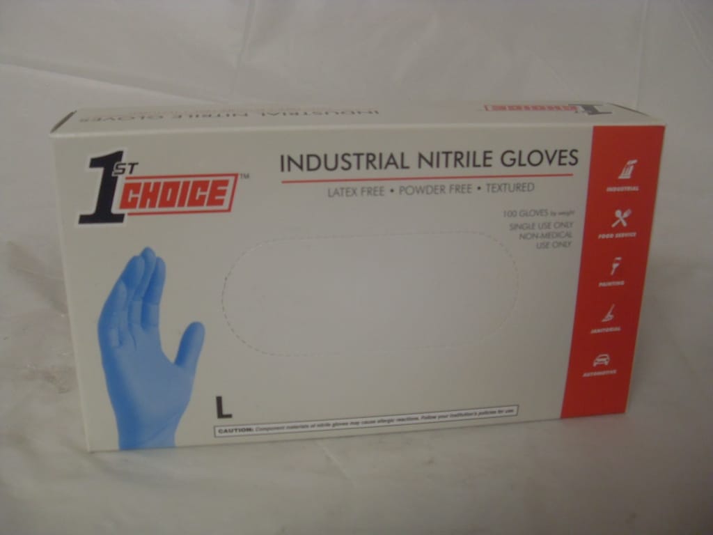 Nitrile Disposable Glove Industrial Grade - Box of 100 Nitrile Disposable Glove Industrial Grade - Box of 100