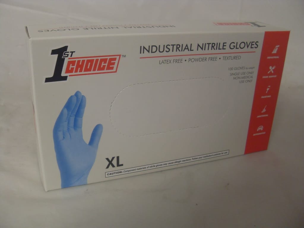 Nitrile Disposable Glove Industrial Grade - Box of 100 Nitrile Disposable Glove Industrial Grade - Box of 100