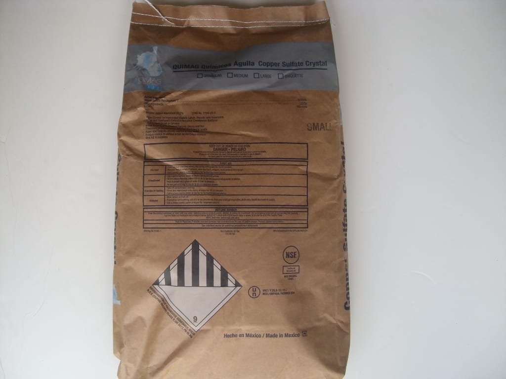 Copper Sulfate Crystals Granular - 2.5 - 50 Lb Copper Sulfate Crystals Granular - 2.5 - 50 Lb